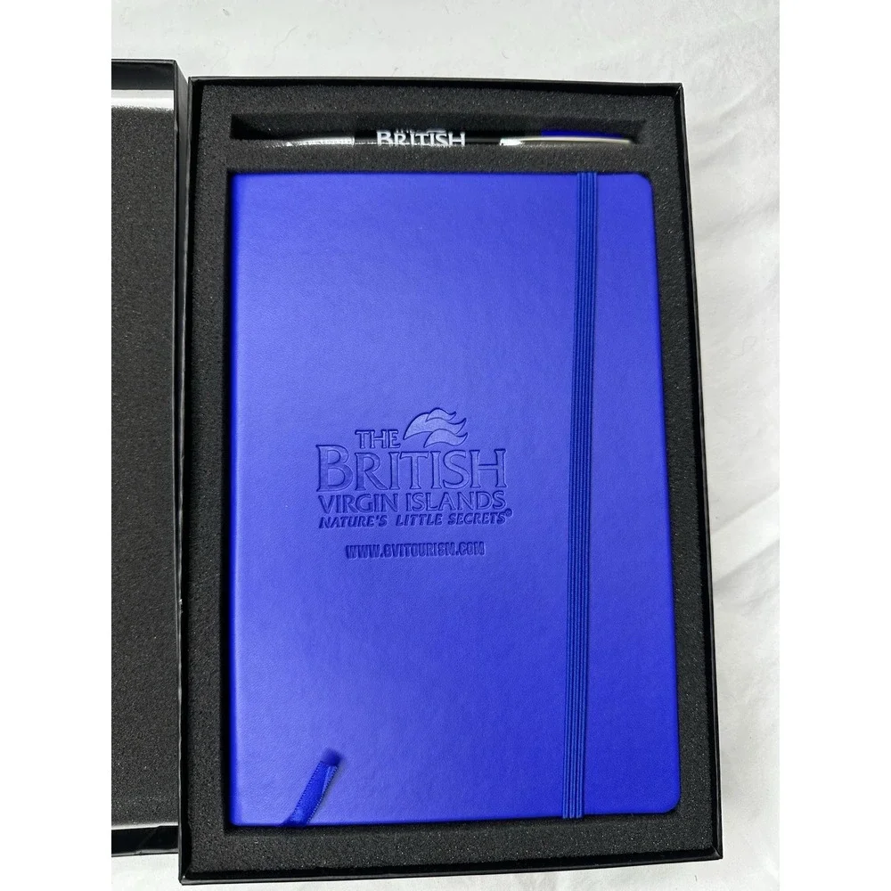 New British Virgin Island Notebook Pen Set Journal Natures Little Secret Blue